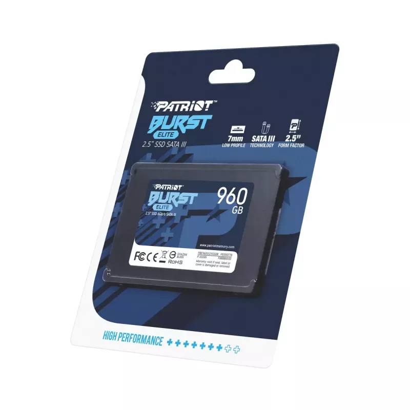 SSD disk Patriot Memory 960 GB 2.5 collas SATA III PBE960GS25SSDR