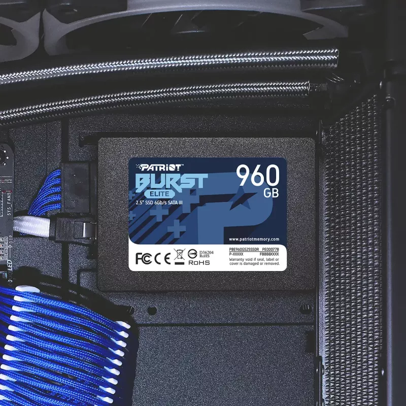 SSD disk Patriot Memory 960 GB 2.5 collas SATA III PBE960GS25SSDR