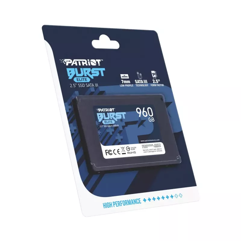 SSD disk Patriot Memory 960 GB 2.5 collas SATA III PBE960GS25SSDR