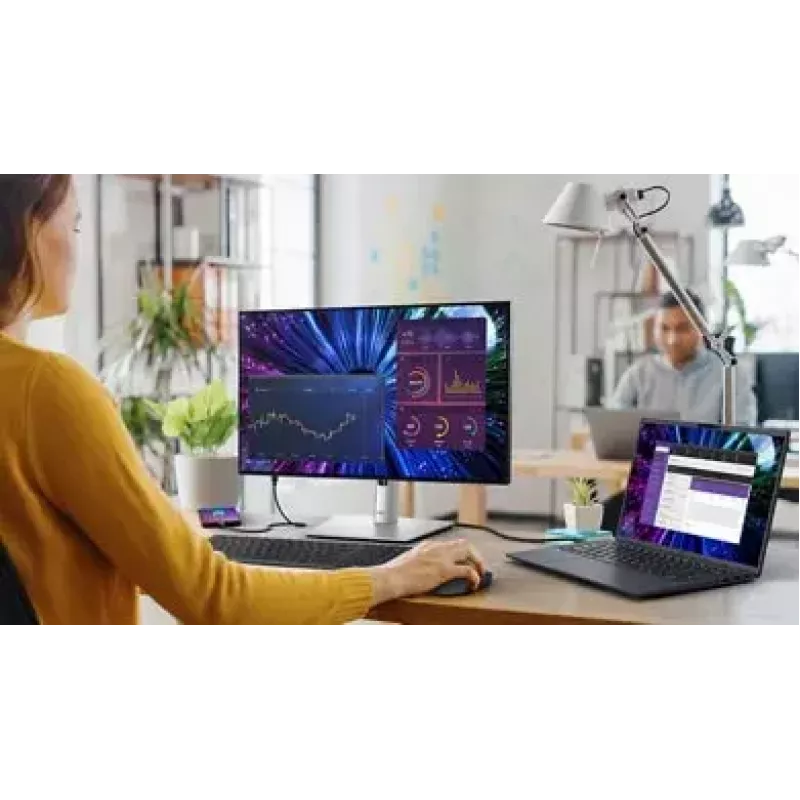 DELL UltraSharp U2424HE datora monitors 60,5 cm (23,8 collu) 1920 x 1080 pikseļi Full HD LCD Melns, Sudrabs