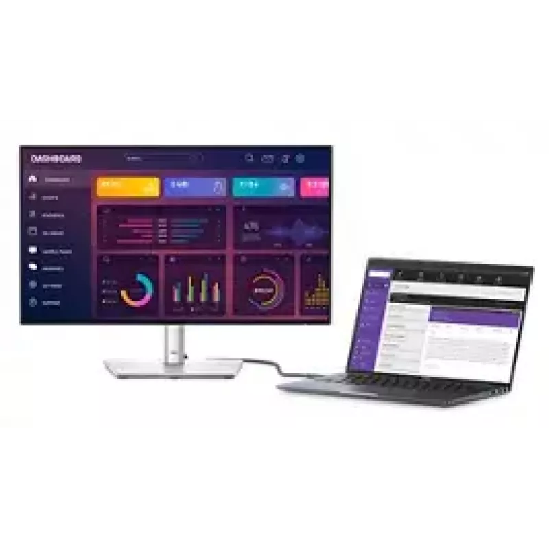 DELL UltraSharp U2424HE datora monitors 60,5 cm (23,8 collu) 1920 x 1080 pikseļi Full HD LCD Melns, Sudrabs