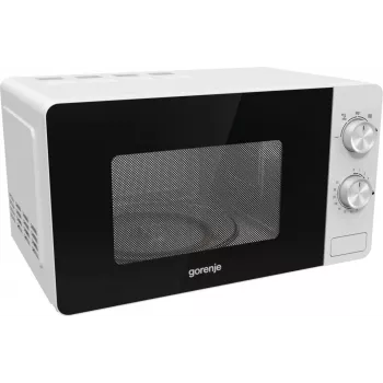 Gorenje Mikroviļņu krāsns MO17E1W, Brīvi stāvoša, Solo mikroviļņu krāsns, 17 L, 700 W, Iebūvēts displejs, LED