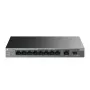 Nepārvaldāms slēdzis TP-LINK LS1210GP 10 portu Gigabit, 8× PoE+ (61 W kopā), 1× SFP, 9× RJ‑45 Gigabit