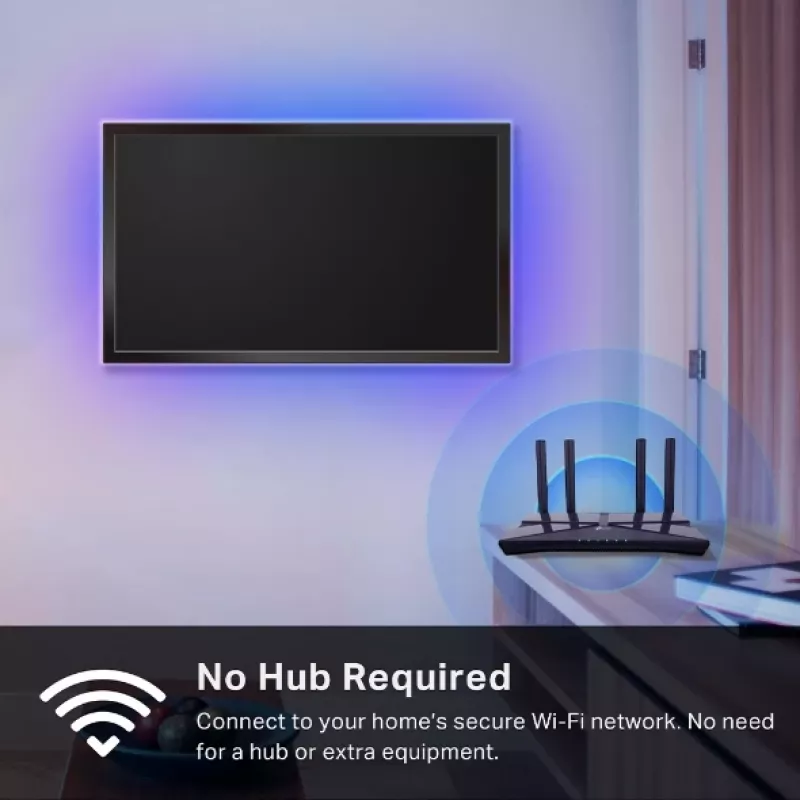TP-Link Tapo Viedais Gaismas Josla, Daudzkrāsu, Viedā gaismas josla, Wi-Fi, Balta, 802.11b, 802.11g, Wi-Fi 4 (802.11n), LED, Daudzkrāsu