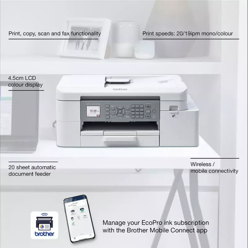 Brother MFC-J4340DWE daudzfunkciju printeris, tintes, A4, 1200 x 4800 DPI, Wi-Fi
