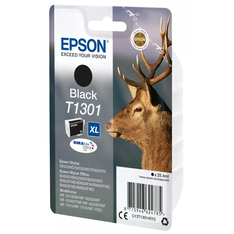 Epson Stag Singlepack Melns T1301 DURABrite Ultra Ink