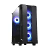 PC korpuss CHIEFTEC GS-01B-OP Tower Melns — rūdīts stikls, RGB ventilatori, atbalsta ATX/Micro-ATX, GPU līdz 320 mm