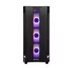 PC korpuss CHIEFTEC GS-01B-OP Tower Melns — rūdīts stikls, RGB ventilatori, atbalsta ATX/Micro-ATX, GPU līdz 320 mm