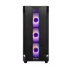 PC korpuss CHIEFTEC GS-01B-OP Tower Melns — rūdīts stikls, RGB ventilatori, atbalsta ATX/Micro-ATX, GPU līdz 320 mm