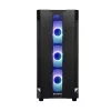 PC korpuss CHIEFTEC GS-01B-OP Tower Melns — rūdīts stikls, RGB ventilatori, atbalsta ATX/Micro-ATX, GPU līdz 320 mm