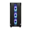 PC korpuss CHIEFTEC GS-01B-OP Tower Melns — rūdīts stikls, RGB ventilatori, atbalsta ATX/Micro-ATX, GPU līdz 320 mm