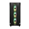 PC korpuss CHIEFTEC GS-01B-OP Tower Melns — rūdīts stikls, RGB ventilatori, atbalsta ATX/Micro-ATX, GPU līdz 320 mm