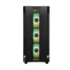PC korpuss CHIEFTEC GS-01B-OP Tower Melns — rūdīts stikls, RGB ventilatori, atbalsta ATX/Micro-ATX, GPU līdz 320 mm