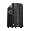 PC korpuss CHIEFTEC GS-01B-OP Tower Melns — rūdīts stikls, RGB ventilatori, atbalsta ATX/Micro-ATX, GPU līdz 320 mm