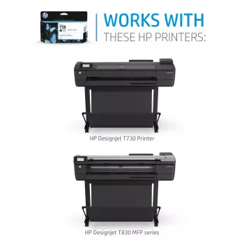 HP 728 300 ml dzeltena DesignJet tintes kasetne