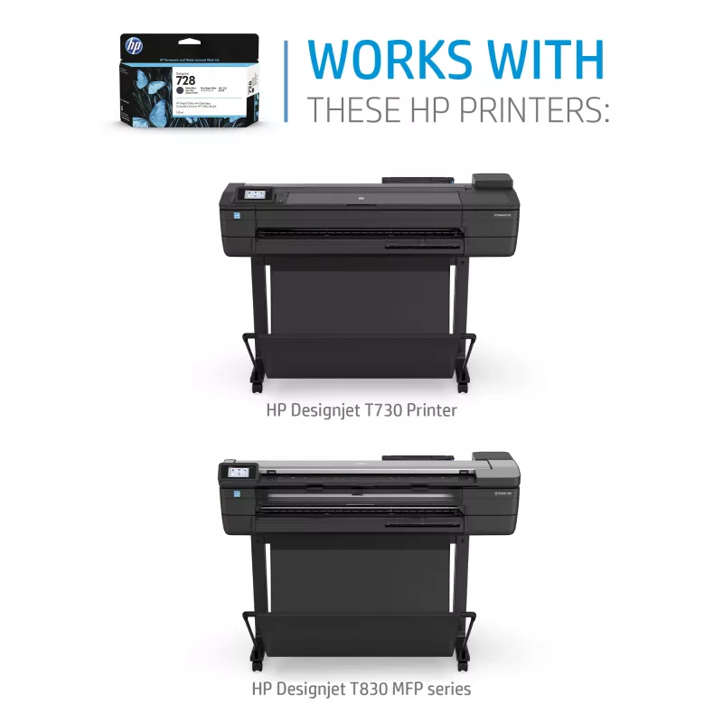 HP 728 300 ml dzeltena DesignJet tintes kasetne
