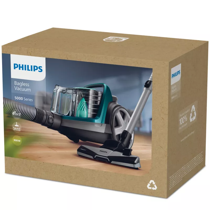 Philips 5000 sērijas FC9555/09 putekļsūcējs 1,5 L cilindriskais putekļsūcējs sausai tīrīšanai 900 W bez maisa