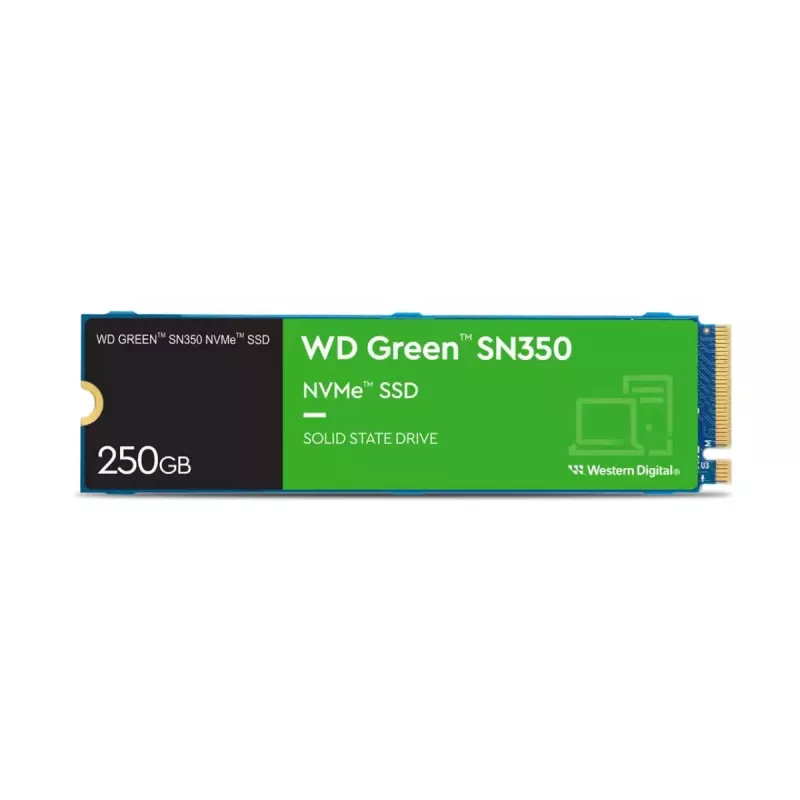 WESTERN DIGITAL SSD - WD zaļa SN350 - 250 GB - Pci-e Gen3 x4 - M.2 2280 - TLC