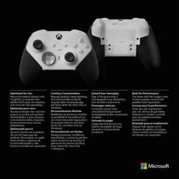 Spēļu kontrolieris Microsoft Xbox Elite Wireless Series 2 Core melns balts Bluetooth USB