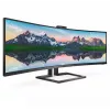 Philips P Line 32:9 SuperWide izliekts LCD monitors 499P9H/00, 124 cm (48.8 collas), 5120 x 1440 pikseļi, UltraWide Dual Quad HD, LCD, 5 ms, Melns