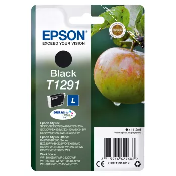 Epson Apple Singlepack Melns T1291 DURABrite Ultra tinte