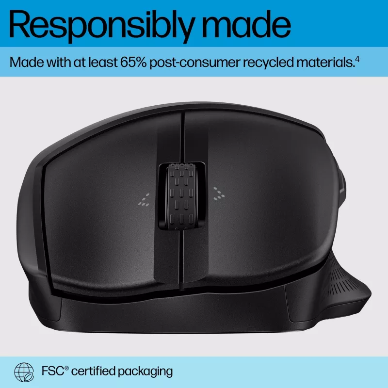 HP 480 Comfort Bluetooth pele, labai rokai, Bluetooth, 4000 DPI, melna