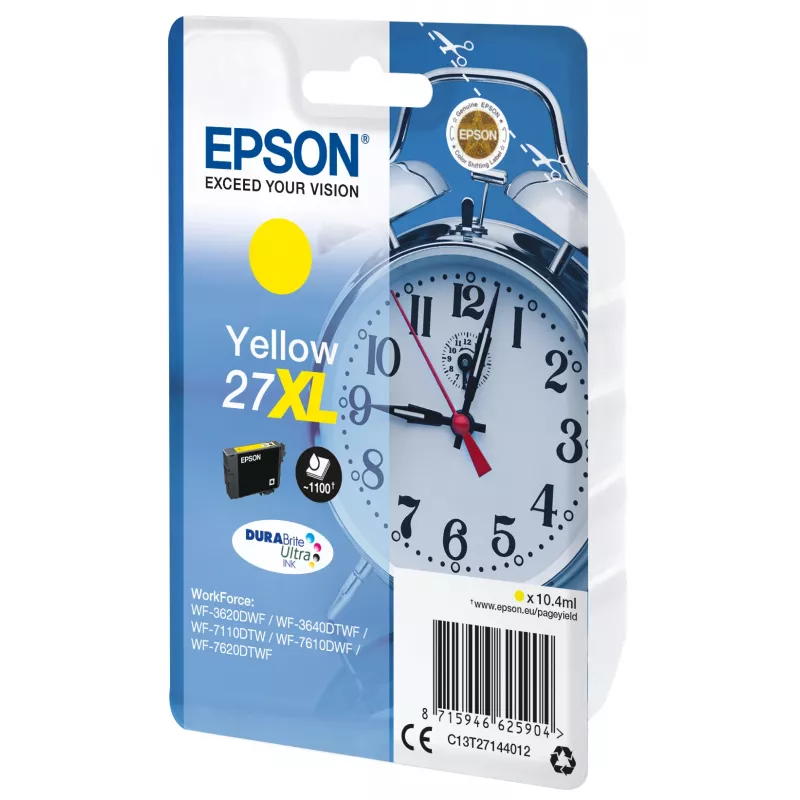 Epson Modinātājpulkstenis Iepakojums pa vienam Dzeltens 27XL DURABrite Ultra Tinte