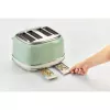 Ariete 156 4 Slice Vintage Toaster, 1600 W, 6 grauzdēšanas līmeņi, nerūsējošais tērauds krāsots pasteļzaļā krāsā, bez sviestmaižu turētājiem. Zaļš