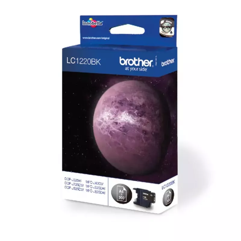 Brother LC1220BK tintes kārtridžs 1 gab. Oriģināls Melns