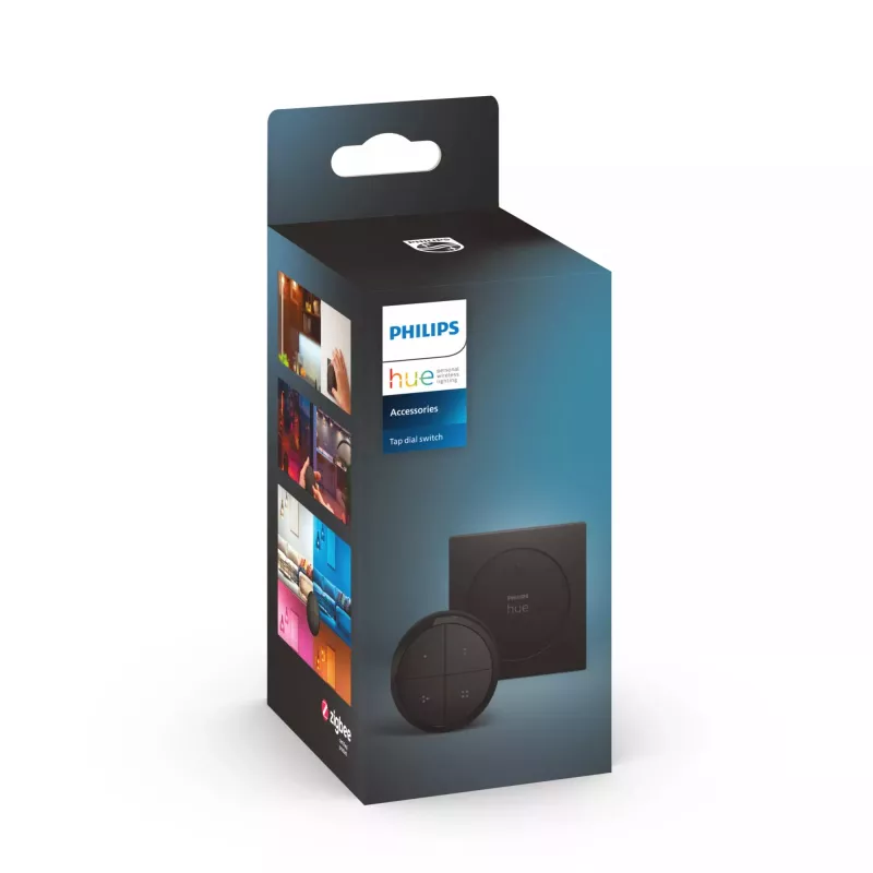 Philips Tap pagriežamais slēdzis, bezvadu, melns, brīvi stāvošs/sienas, IP20, plastmasa, IP20