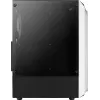 PC korpuss AEROCOOL Bionic Midi Tower White — ATX, rūdīts stikls, 2x3.5 collu sloti, 6x2.5 collu, 297 mm GPU, zils LED