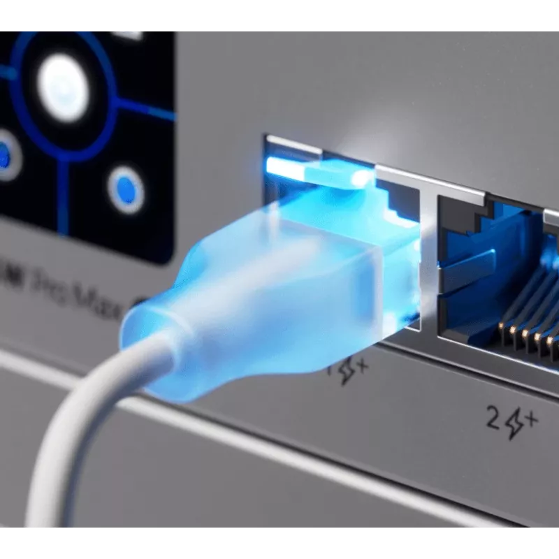 Ethernet komutācijas kabelis UBIQUITI UACC-Cable-Patch-EL 0.3 m Cat6 2.5 Gb/s PoE++ balts