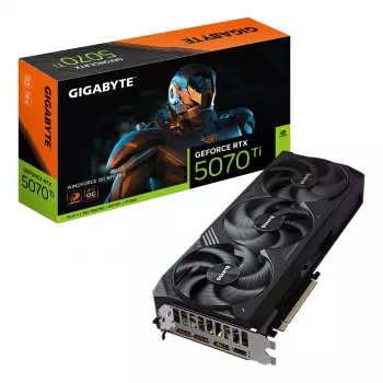 GIGABYTE GeForce RTX 5070 Ti WINDFORCE OC SFF 16G grafiskā karte - 16 GB GDDR7, 256 bitu, PCI-E 5.0, 2497 MHz kodola frekvence, 3 x DP 2.1a, 1 x HDMI 2.1b, NVIDIA DLSS 4, GV-N507TWF3OC-16GD
