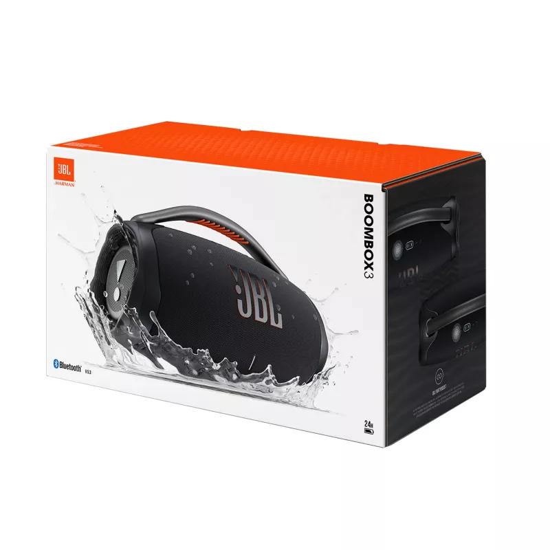 JBL BOOMBOX 3 Stereo portatīvais skaļrunis Melns