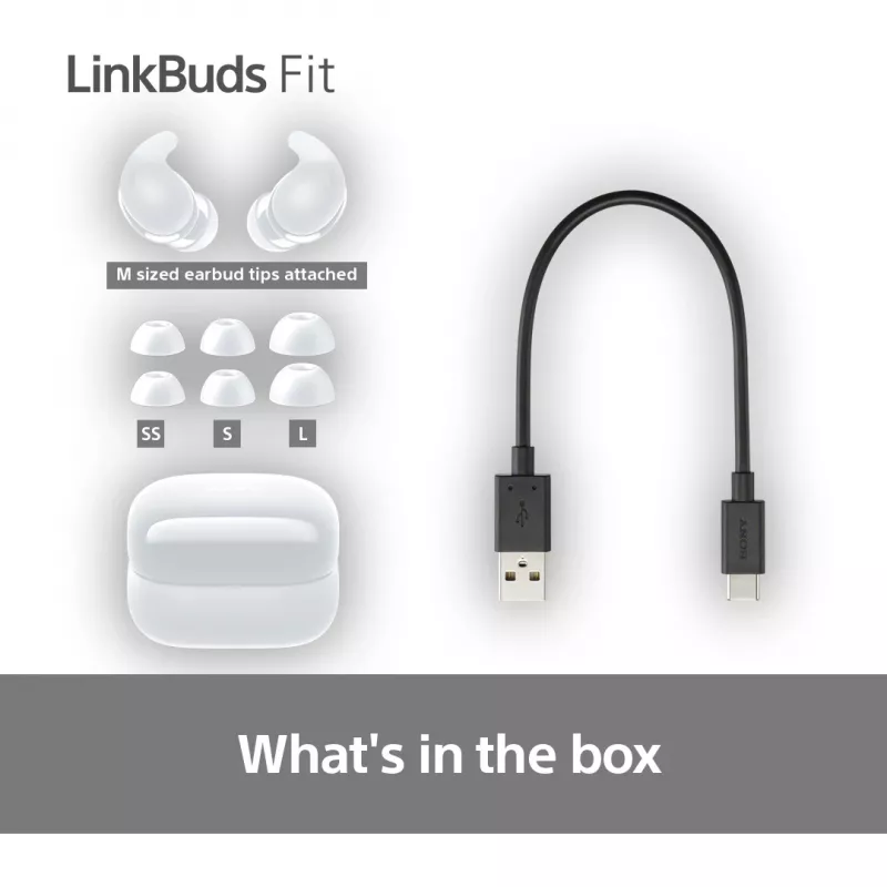 Sony LinkBuds Fit WFLS910NW austiņas/headset Bezvadu Ievietojamās Sarunām/mūzikai Bluetooth Balta
