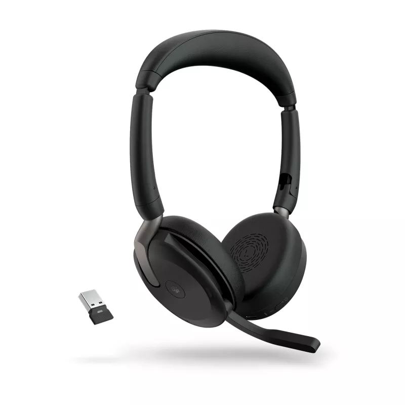 Jabra Evolve2 65 Flex - Link380a MS Stereo, vadu un bezvadu, 20 - 20000 Hz, birojs/zvanu centrs, 136 g, austiņas, melna
