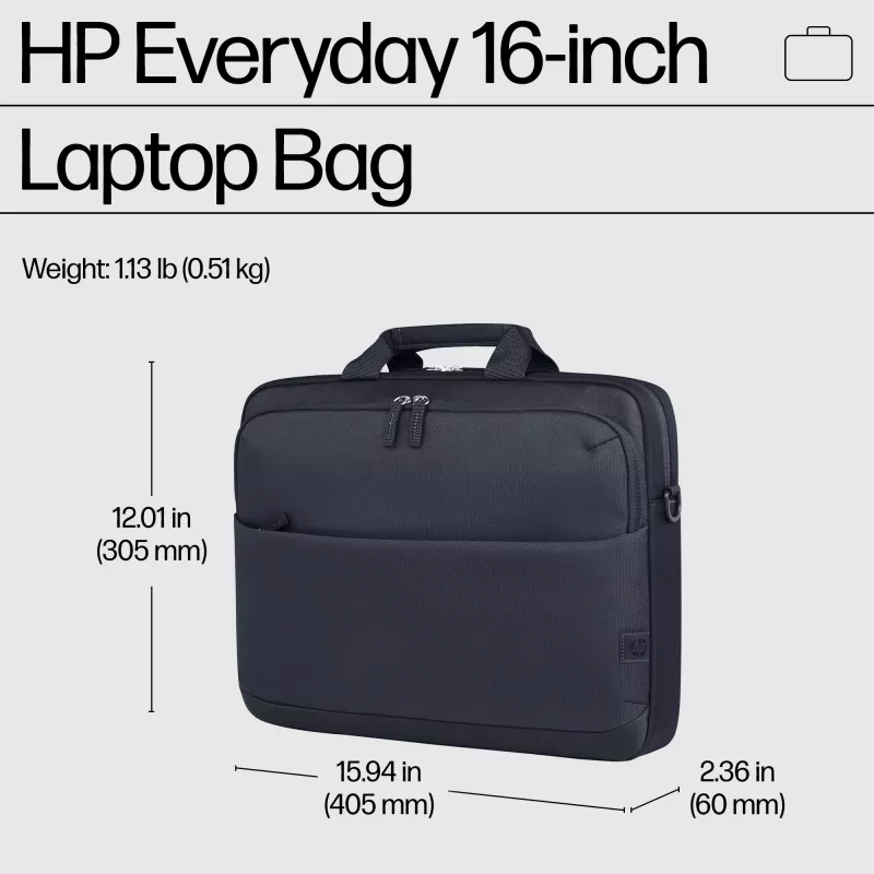 HP Everyday 16 collu klēpjdatora soma, portfelis, 40,9 cm (16,1 collas), plecu siksna, 510 g