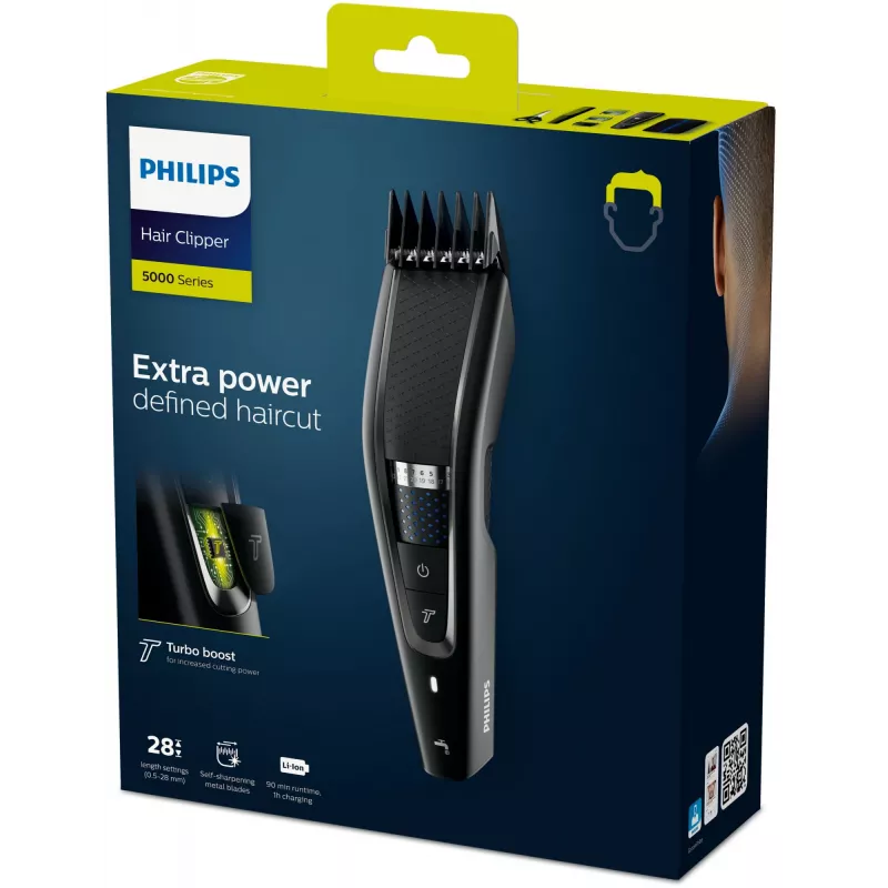 Philips 5000 sērijas matu griežamā mašīnīte HC5632/15, mazgājama
