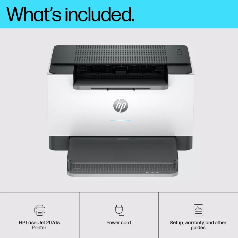HP LaserJet M207dw printeris, lāzeris, 600 x 600 DPI, A4, 27 ppm, abpusējā druka, pelēks, balts
