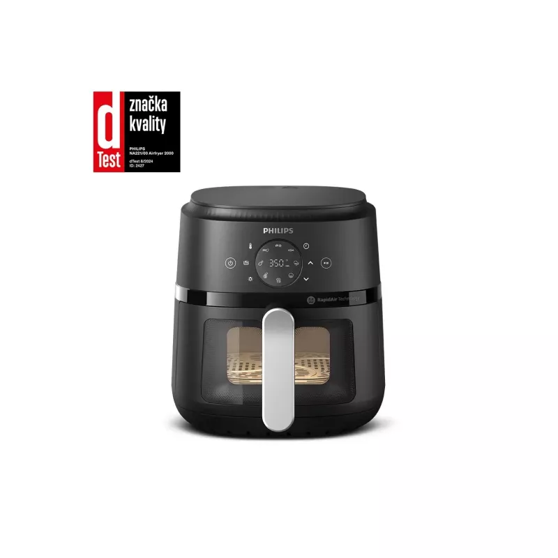 Philips 2000 sērija NA221/00 fritieris Viens 4.2 L Brīvi stāvošs 1500 W Karstā gaisa fritieris Melns, Sudrabs