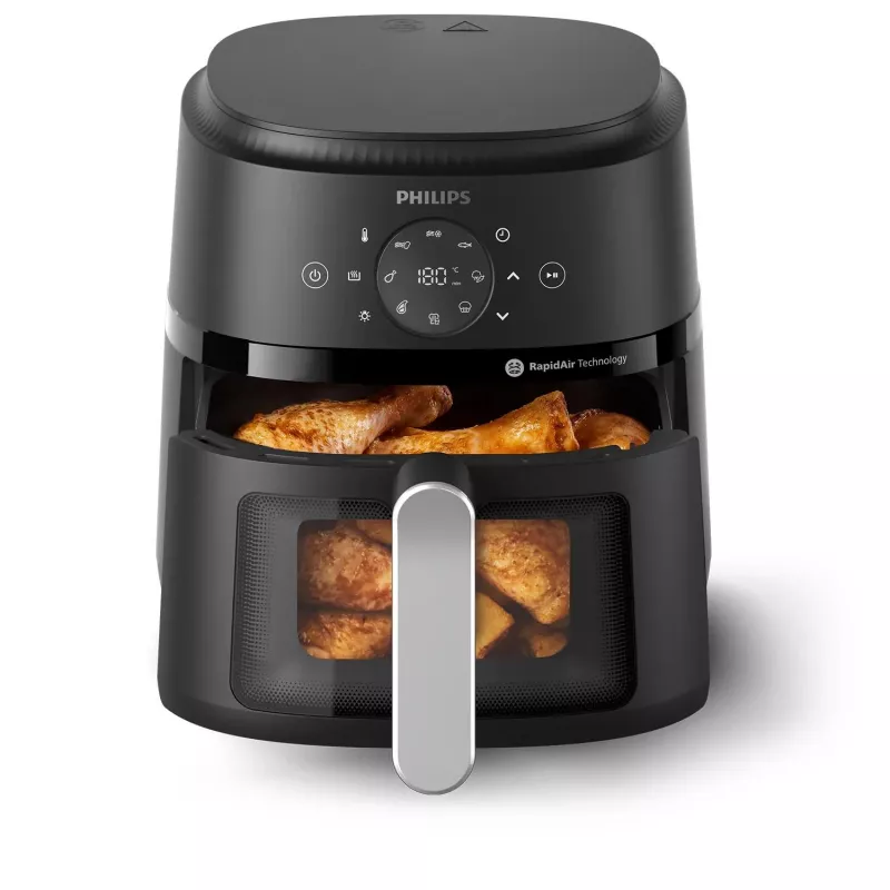 Philips 2000 sērija NA221/00 fritieris Viens 4.2 L Brīvi stāvošs 1500 W Karstā gaisa fritieris Melns, Sudrabs