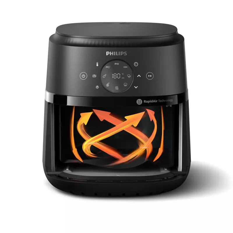 Philips 2000 sērija NA221/00 fritieris Viens 4.2 L Brīvi stāvošs 1500 W Karstā gaisa fritieris Melns, Sudrabs