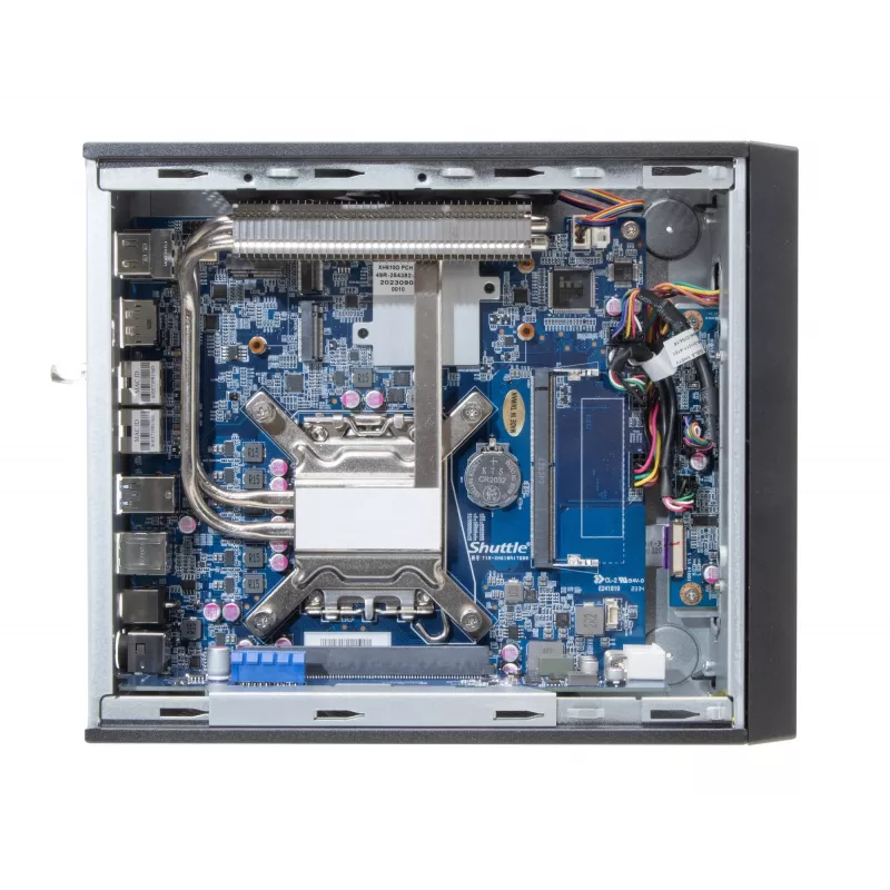 Shuttle XPC slim Barebone XH610G2 - S1700, Intel H610, 1xDP, 2xHDMI, 2 PCIe sloti (1x 16X un 1x X1), 2x Intel LAN (1G + 2.5G), 8x USB, 1x 2.5 collu, 3x M.2, 24/7 pastāvīga darbība