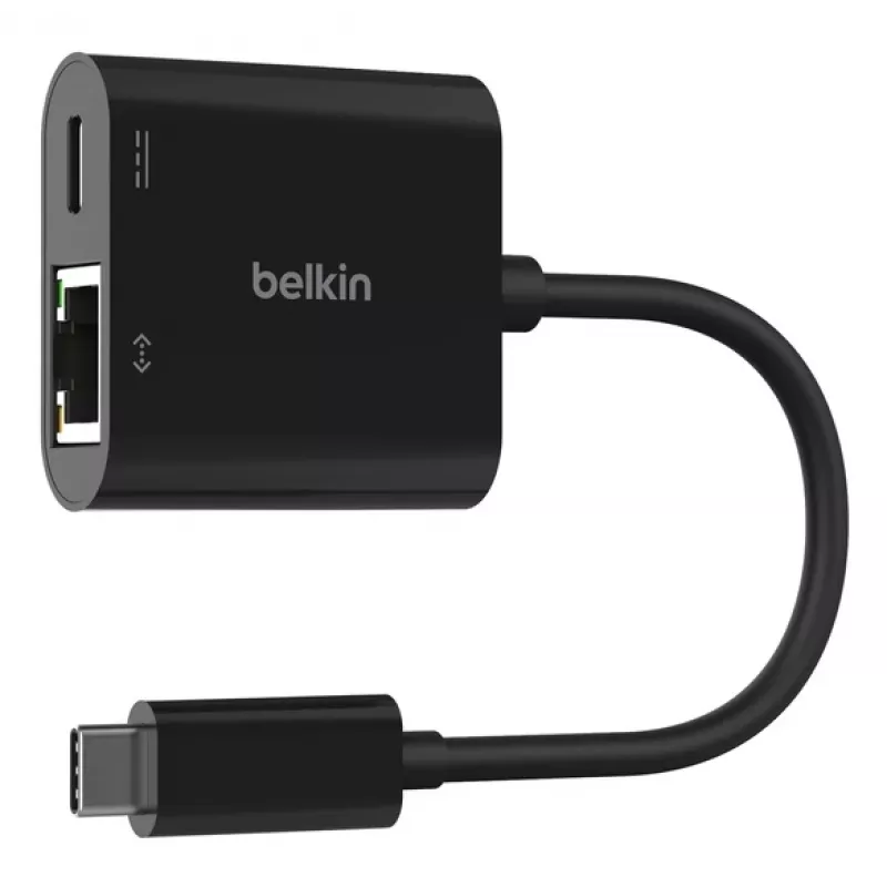 BELKIN USB-C uz Ethernet + uzlādes adapteris 100 W PD