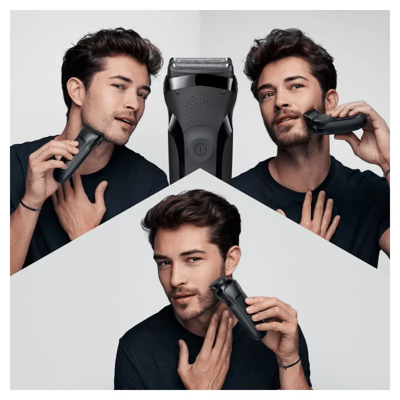 Braun Series 3 Shave&Style 300BT elektriskais skuveklis, skūšanās ierīce vīriešiem, melnā krāsā