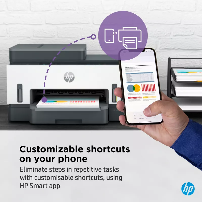 HP Smart Tank 7305 Bezvadu daudzfunkciju krāsu printeris, abpusējā drukāšana; kopētājs, skeneris