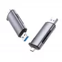 Ugreen 50706 karšu lasītājs USB/Micro-USB Sudraba
