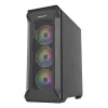 GENESIS Irid 505 ARGB Midi Tower Melns, Caurspīdīgs