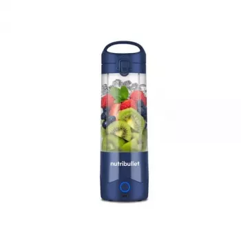 Sporta blenderis NUTRIBULLET Portable 0,475 L, darbināms ar baterijām, nerūsējošā tērauda asmeņi, Tritan bļoda, tumši zila