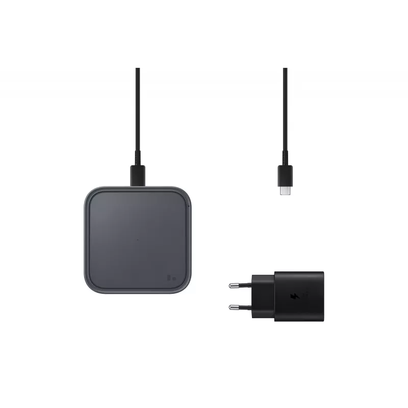 Samsung EP-P2400 viedtālruņa lādētājs pelēks USB bezvadu uzlāde ātrā uzlāde iekštelpām